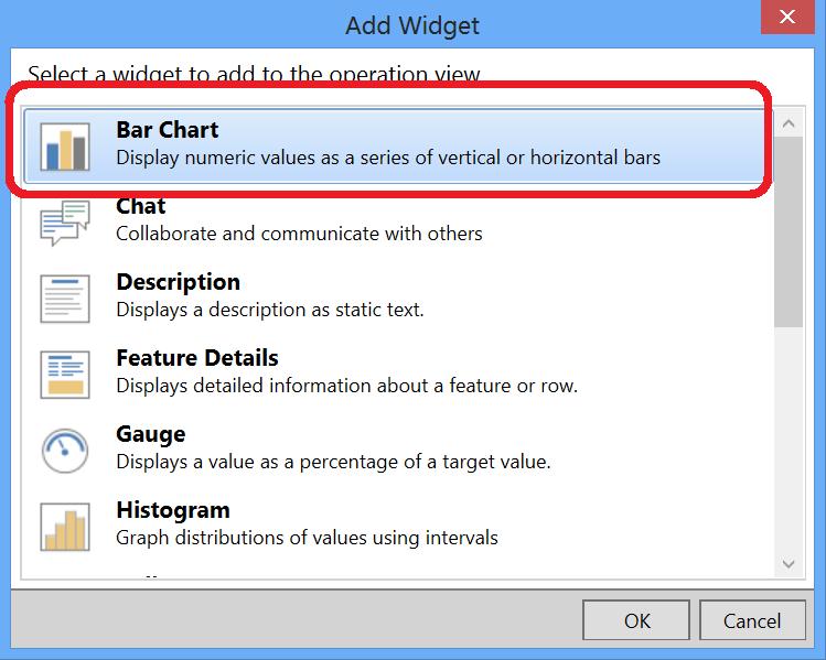Trên thanh công cụ, click TOOLS > Edit Operation View Nhận thấy công cụ Widget đã xuất hiện trên thanh công cụ.