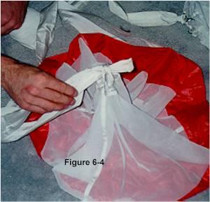 Reserve Packing Instructions Step 3 Assemble CATAPULT pilot chute on to bridle using a "Larks Head" knot as shown in Figure 6-4.