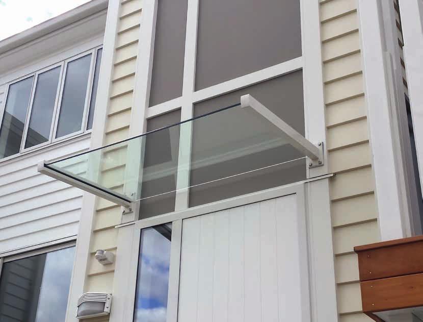 EDGE CANOPY FIXED AWNING Minimum Width: 500mm Maximum Width: Minimum Projection: 500mm Maximum Projection: 1200mm Aluminium: Fixing: Dependent on Projection and selected Glazing Material ask your
