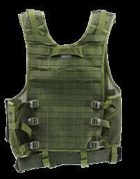 zipper Comfortable mesh back aids in ventilation and keeps the body cool Back has rows of MOLLE