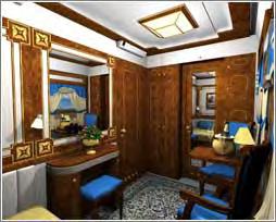 Imperial Suites Imperial Suite cabins are the most beautiful and spacious cabins available onboard the Golden Eagle. Measuring a surprising 120 sq ft (11.
