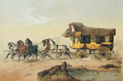Wagons had to be sturdy to withstand the bumpy trip west. The Coaches Actually, stagecoaches were small, and the passengers were crammed inside.