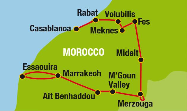 HIGHLIGHTS OF MOROCCO Guided tour 10 Days / 9 Nights departs Sundays Morocco is unique and fascinating.