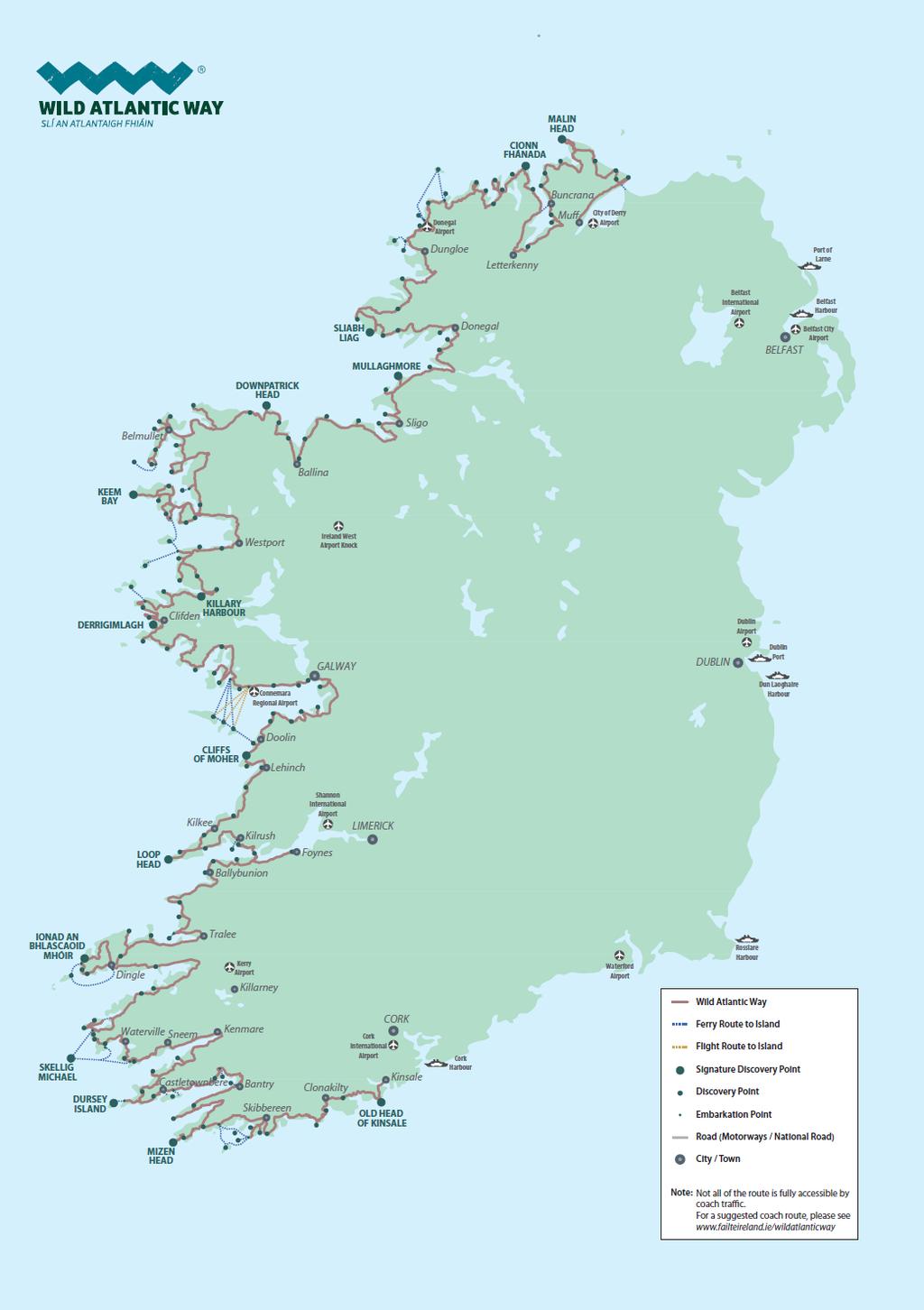 The route itself is the magnet or calling card to gain the attention of the international visitor, and acts as a device to entice people to the west of Ireland.