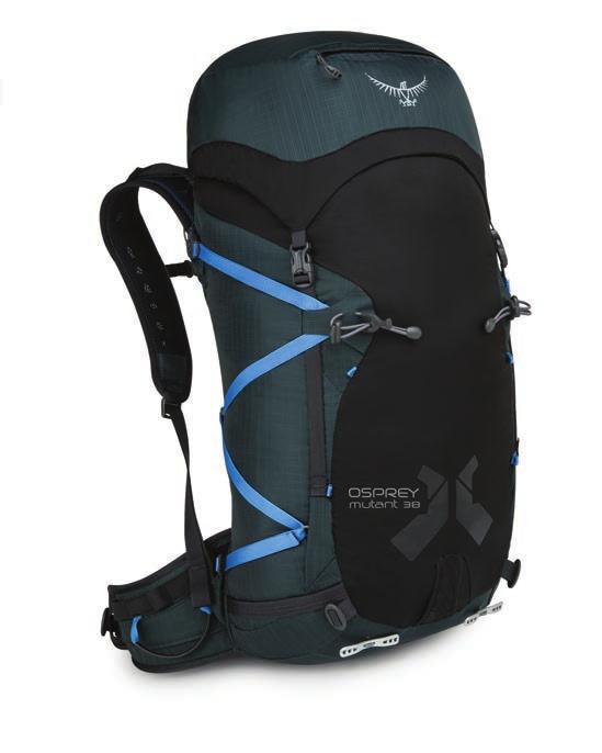MUTANT 38 ALPINE MOUNTAINEERING / ICE CLIMBING The Mutant 38 is a top loading, lightweight pack designed specifically for the alpine mountaineering / ice climbing minimalist.