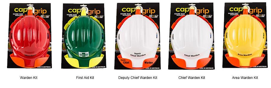 HARD HAT HOLDER KITS The Cap Grip is a patented product Patent Number 2010101220. The Cap Grip is manufactured in Australia by Sureguard Safety.