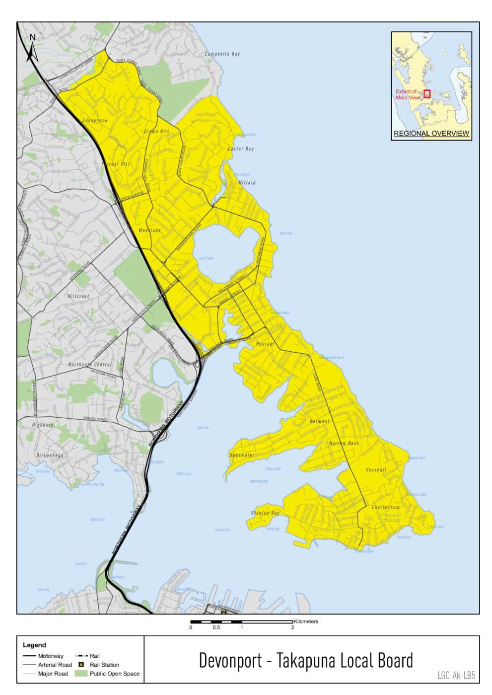 Map of Devonport-Takapuna Local Board area This report is part of a broader series of Census reports being developed by the Research, Investigations and Monitoring Unit at Auckland Council.