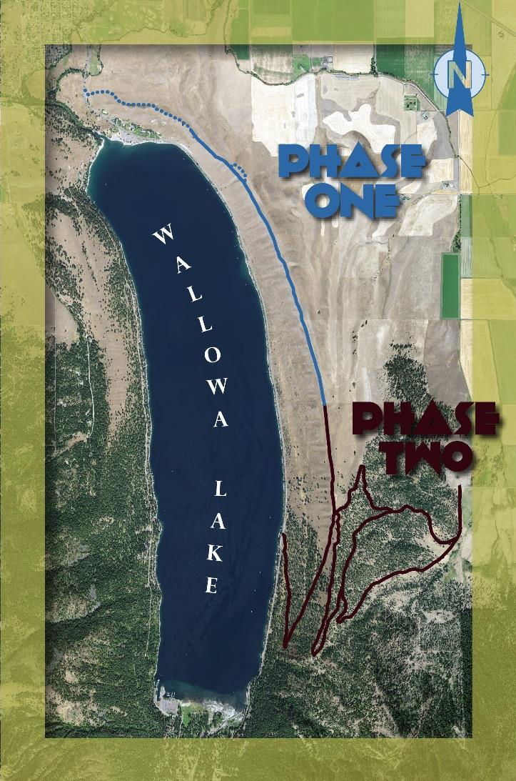 Figure 2. Project Phases Currently, there are approximately 11.5 miles of unofficial trails along the crest, front and back of the East Moraine.