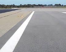 You must not tow or drive heavy vehicles outside the defined sidelines of the runway. All runways at Perth Airport are 45 metres wide.
