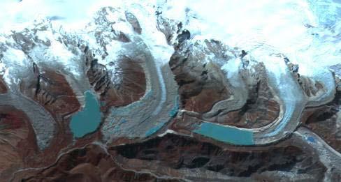 1993, SPOT Raphstreng glacier retreated 42m/yr