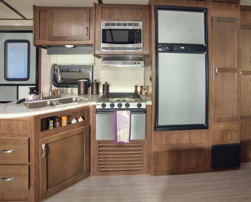 LED LIGHTING IS FEATURED THROUGHOUT THE RV AEROLITE LUXURY CLASS 282DBHS