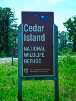 17 Mountains-to-Sea Trail Last Updated 1/1/2017 Welcome to Cedar Island National Wildlife Refuge Photo by Heather Houskeeper 21.6 Cross bridge over Smyrna Creek. 24.