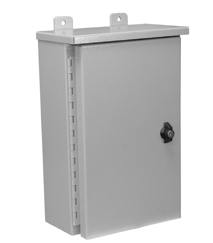 External mounting feet are provided along with studs for mounting optional panels.
