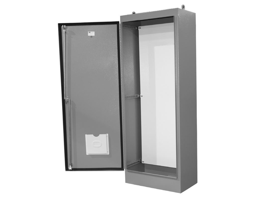 TYPE 12 PAINTED FREE STANDING SINGLE DOOR ENCLOSURES Construction: C & I Enclosures Type 12 Painted Free Standing Single Door Enclosures are fabricated in accordance with U.L. specifications from code gauge material.