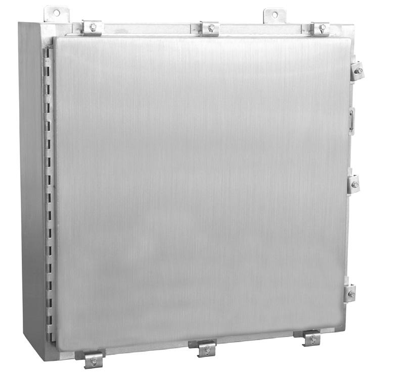 TYPE 4X STAINLESS STEEL SINGLE DOOR ENCLOSURES Construction: C & I Enclosures Type 4X Stainless Steel Single Door Enclosures are fabricated in accordance with U.L. specifications from code gauge Type 304 Stainless Steel.