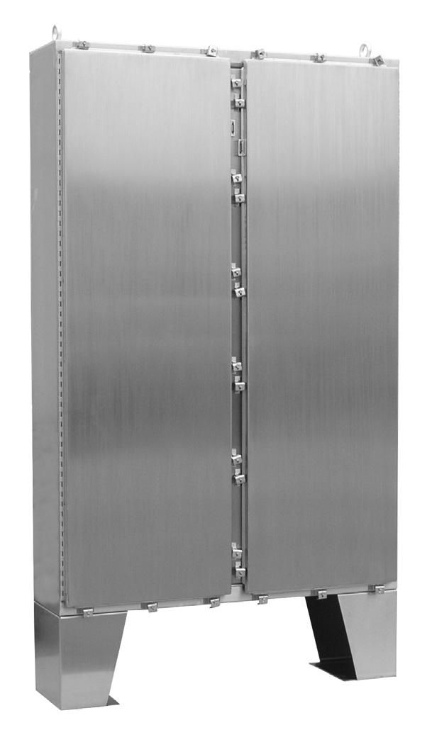 TYPE 4X STAINLESS STEEL FLOOR MOUNTED DOUBLE DOOR ENCLOSURES Construction: C & I Enclosures Type 4X Stainless Steel Floor Mounted Double Door Enclosures are fabricated in accordance with U.L. specifications from code gauge Type 304 Stainless Steel.