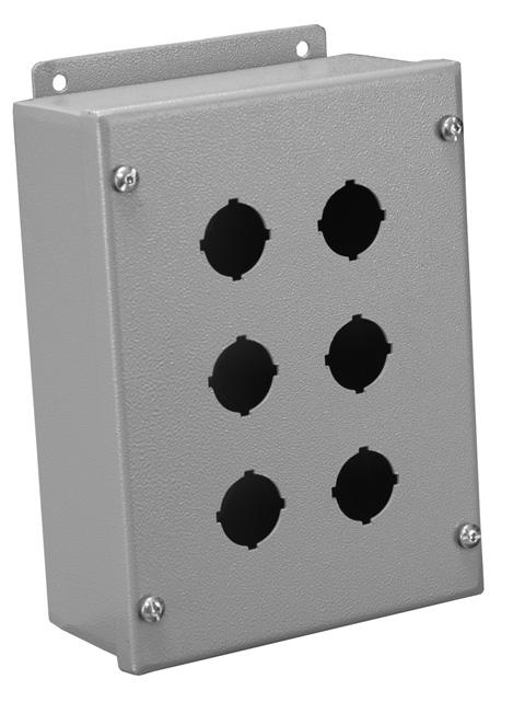 TYPE 12 PUSHBUTTON ENCLOSURES Construction: C & I Enclosures Type 12 Pushbutton Enclosures are fabricated in accordance with UL specifications from code gauge steel.
