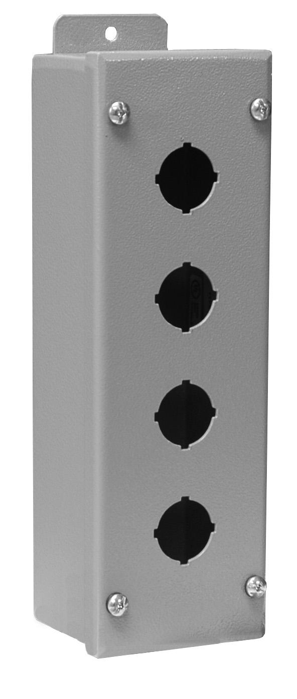 TYPE 12 SLIM-LINE PUSHBUTTON ENCLOSURES Construction: C & I Enclosures Type 12 Slim-Line Pushbutton Enclosures are fabicated in accordance with UL specifications from code gauge steel.