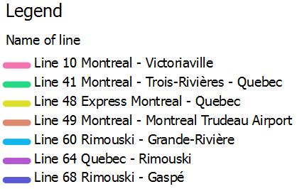 The departure at 5:00 from Quebec to Montreal is only available from Mondays to Fridays, and the extra stop of Metro Radisson is only available at 9:05 in the morning from Mondays to Fridays.