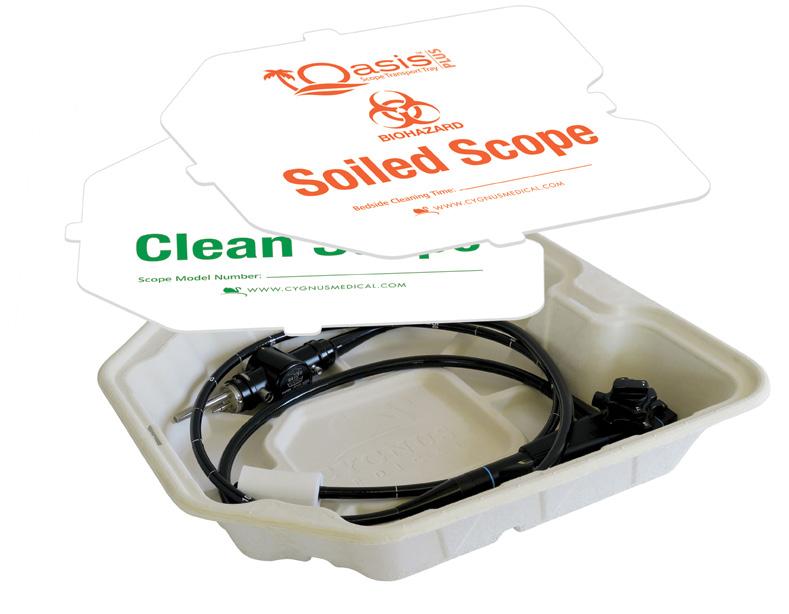SECTION 1 ENDOSCOPE TRANSPORT AND PROTECTION PAGE 1 Oasis and Oasis PLUS Scope Transport Tray Single-Use Rigid Containment Lapses in the cleaning of reusable endoscope transport trays can lead to