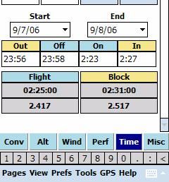 Example: If the first time is entered as 1:30:00 and the second is 2.3, then WingX adds these together and displays both 3:48:00 and 3.8 as the result.