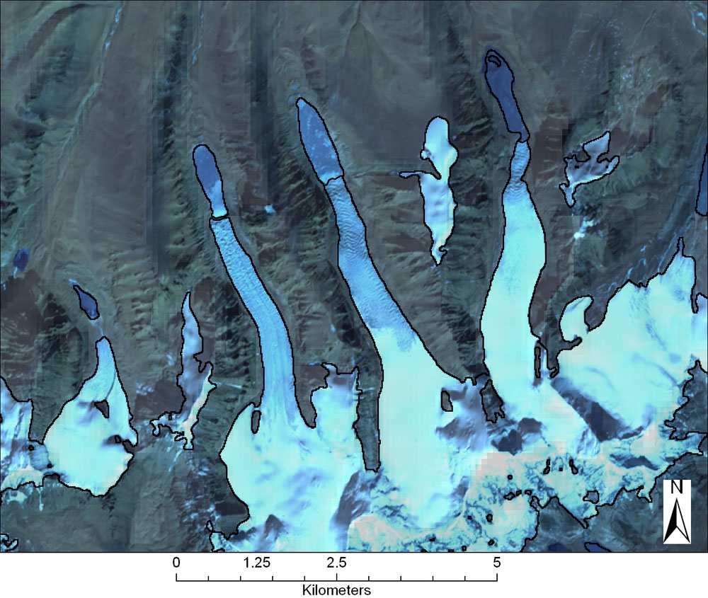 Sensors 2008, 8 3373 Figure 5. Results of the classification algorithm for clean ice in Northern Sikkim, from 2001 ASTER imagery.