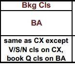 booking class so choose the CX segments outbound or inbound