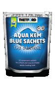 Thetford Aqua Kem Blue (Sachets) and FLUSHING THE TOILET IS EASY Aqua Kem Green (Sachets) will liquefy the waste and prevent