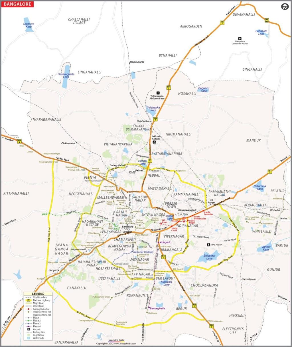 1 Bangalore City Overview City Map In the last decade, the city has witnessed a remarkable transition as a major IT/ITeS & Biotech destination in India City Overview From being a pensioner s