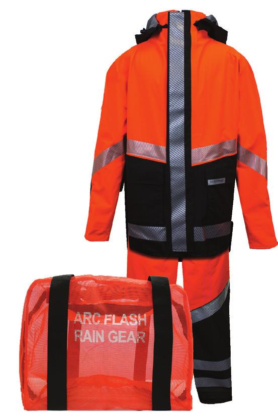 one-hour Storm Shower Test Fast drying, lightweight fabric ANSI/ISEA 107-2010 CLASS 3 (Jacket) ANSI/ISEA 107-2010 CLASS E (Bib Overall) ASTM F1891-12 (Arc Flash) ASTM F2733-09 (Flash Fire) Exceeds