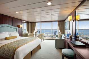 CONCIERGE LEVEL VERANDA STATEROOMS: A1 A2 A3 216 square feet Private teak veranda Plush seating area Services of a dedicated concierge Priority specialty restaurant reservations Unlimited access to