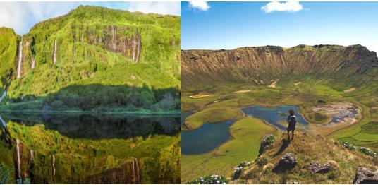 ATLANTIC NATURE WONDERS "Flores and Corvo stand in front of each other, separated by a fifteen-mile watercourse.