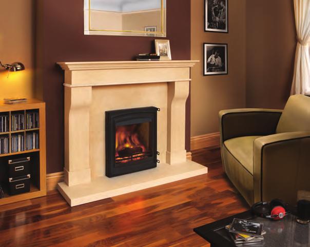 FDC5Ti INSET STOVE Up to 5kW output (up to 79% efficient) CE approved for wood and smokeless fuel burning Clean burn technology