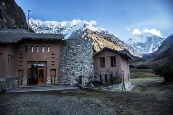 As you round the final turn of the Camino Real, the Salkantay Lodge will come into view. Standing like a sentry behind the lodge is the glacier peak of Mt.