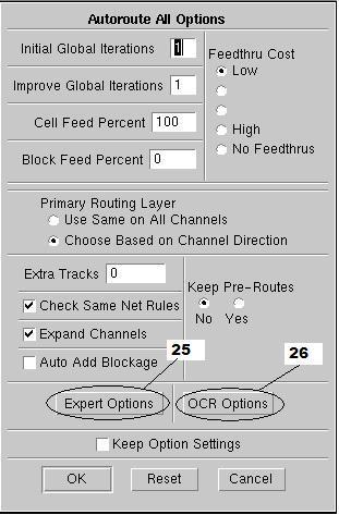 Slika 4.22. Options dialog box za povezivanje komponenti Klikom na Expert Options (oblast broj 25 na slici 4.