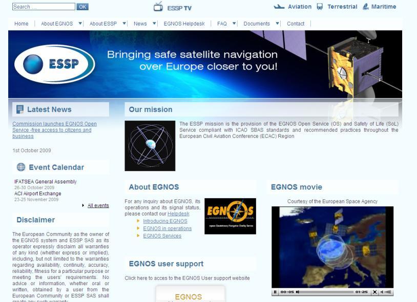 How to Contact ESSP? ESSP Website: Information related to EGNOS and the ESSP www.essp-sas.