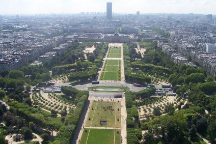 10:00 Champ de Mars Visit Duration: 1 hour The Champ de Mars, Paris (in English "Field of Mars") is a large public green park, one of the nicest parks in Paris for families, located just between the