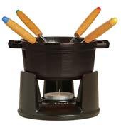 1 X 3.9 X 2.8" 1400418 Mini Chocolate Fondue Set - Black Matte 0.25 QT 5.1 X 3.9 X 2.8" 1400423 Mini Cheese Fondue Pot - Black Matte 12.