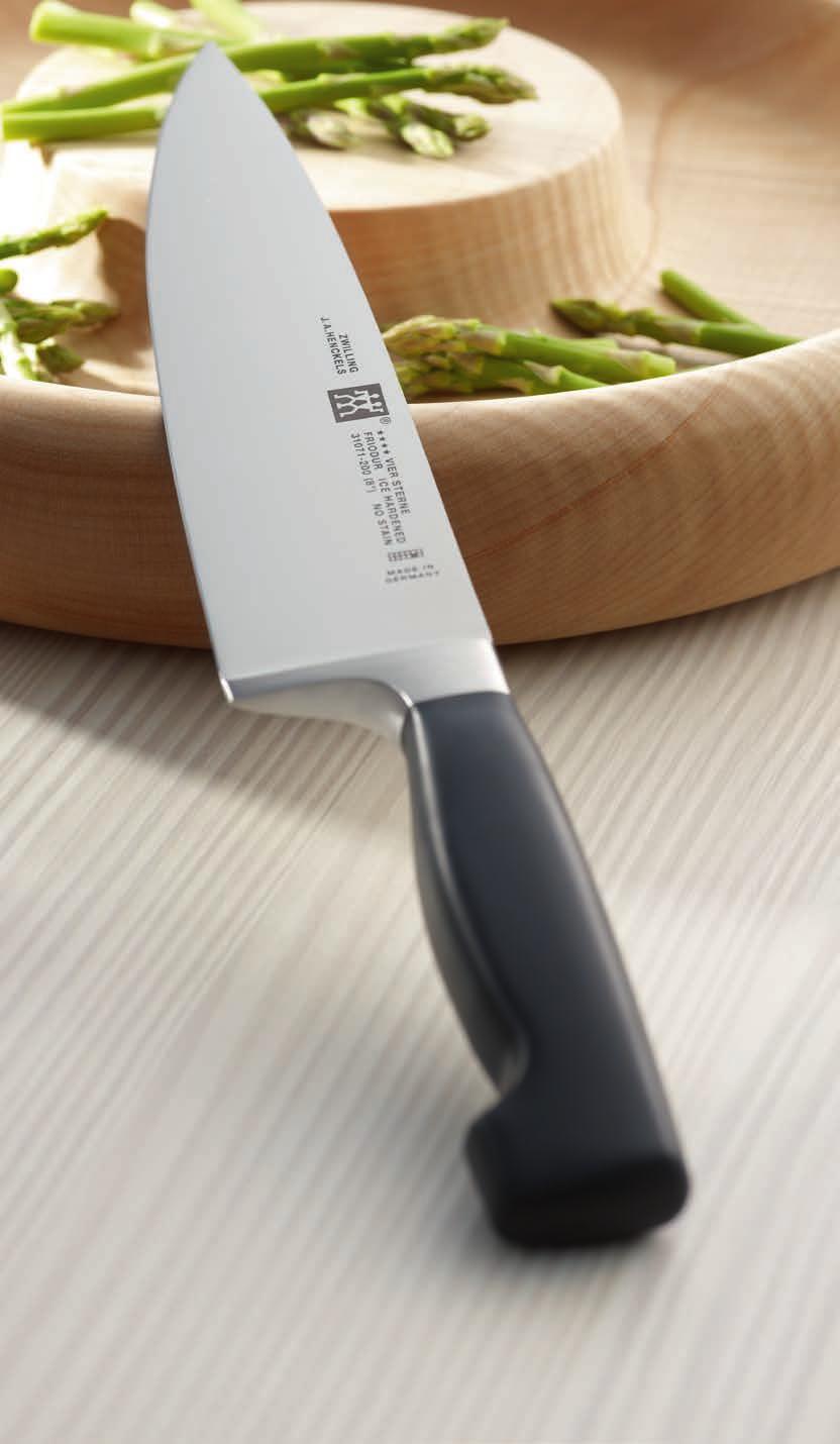 HHHH FOUR STAR FOUR STAR, the masterpiece of safety, ergonomics and comfort, is the top selling knife series of ZWILLING J.A. Henckels worldwide.