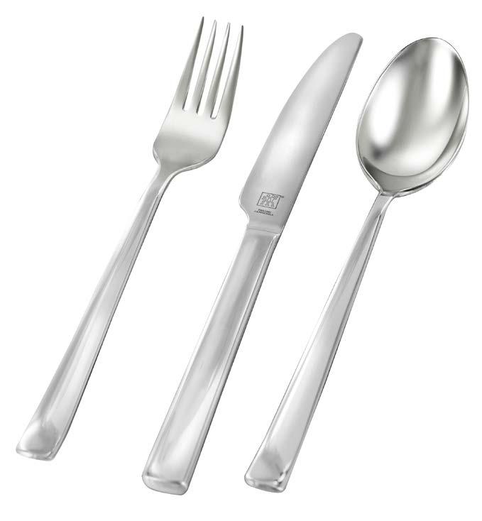 Fame 18/0 Modern, European design with simple clean lines. The spoons and forks have a gentle flair at the end Gleaming mirror finish FLATWARE DESCRIPTION DIMENSIONS CASE PACK (DZ) ITEM NUMBER IN. CM.