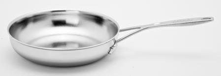 Industry 5-Ply MADE IN BELGIUM DESCRIPTION SIZE/CAPACITY DIAMETER HEIGHT ITEM NUMBER Fry Pans 8" Fry Pan 9.5" Fry Pan 11" Fry Pan 12.5" Fry Pan with Helper Handle 8" 9.5" 11" 12.