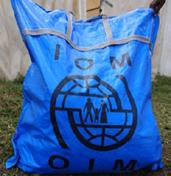 and sturdy bag for use at distributions. The bag is designed to carry basic kits.