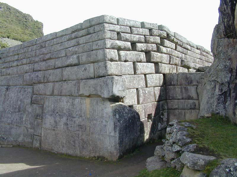 A back view of the Main Temple, showing how the deformed back wall and