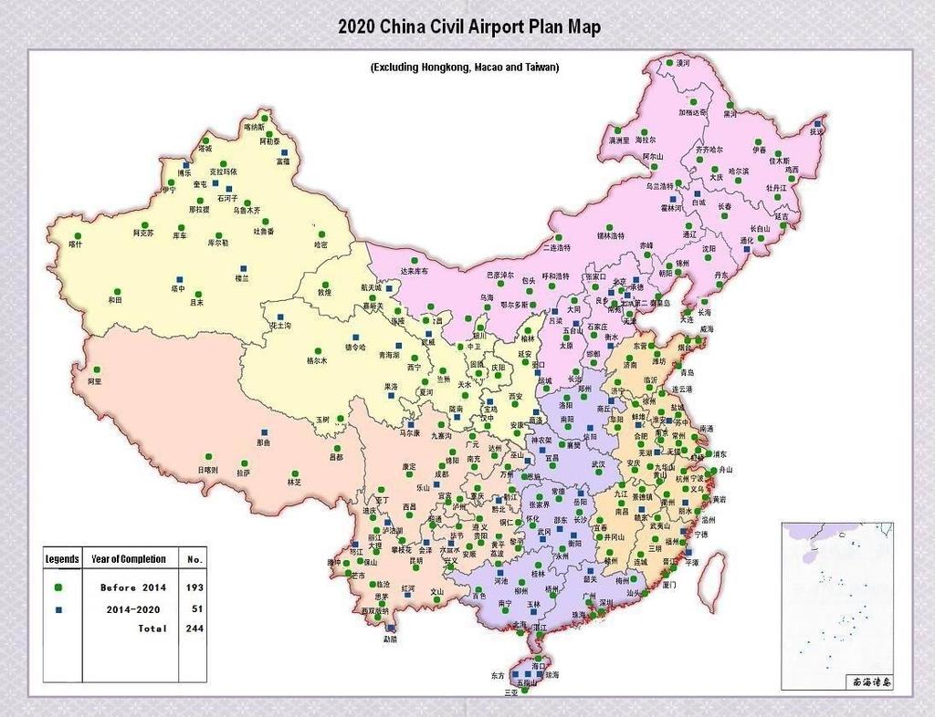 Appendix Exhibit 2 China s airports location