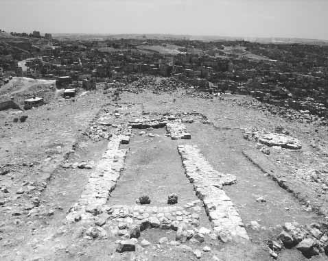 L. Nigro, M. Sala: Khirbat al-batråwπ Excavations, 2009 Season 21. General view of restored EB II-III Broad-Room Temple in Area F, from west. Jordan). Vol. 2. Pp. 663-82 in J.M. Córdoba et al. (eds.