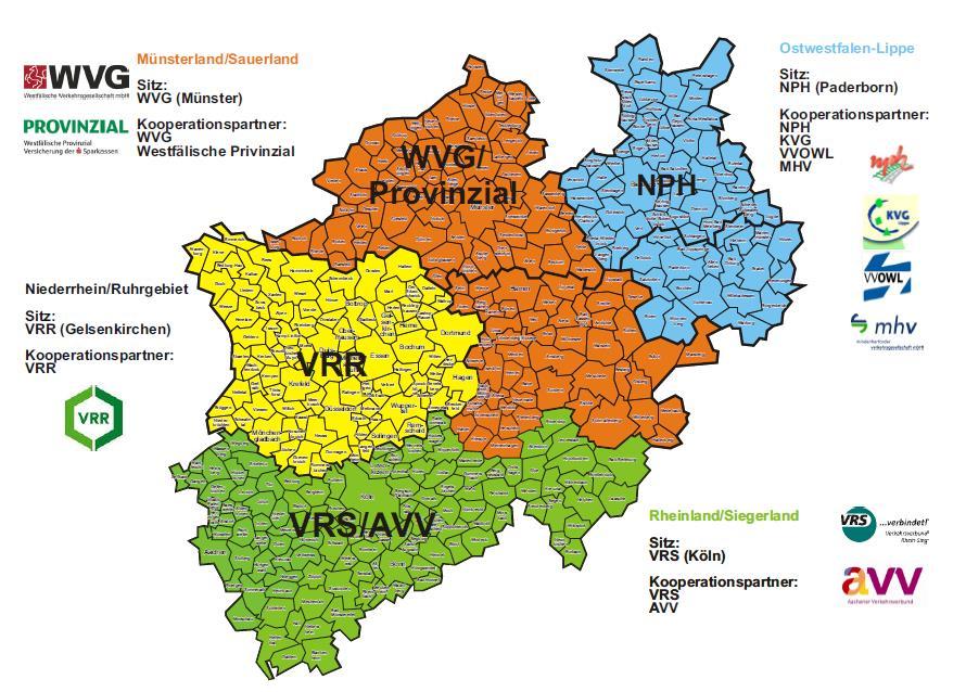 State-wide Network for Mobility Management Municipal Network with four Regional Coordination Offices in NRW Co-funded by the