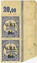 1915 King George V and Kangaroo stamps of Australia overprinted N.W.