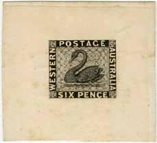 stamps. 1881, De La Rue Essay for the Internal Revenue issue, handpainted 1855, 1s.