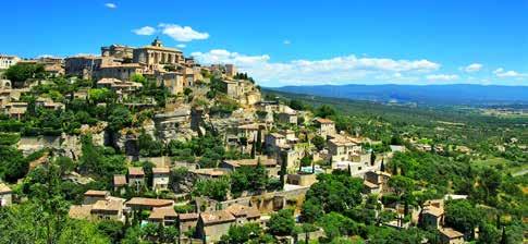 LANDSCAPES OF THE LUBERON CYCLING Les Imberts Apt Maubec Gordes Vineyards, olive groves and apple orchards, punctuated by canals and clear, flowing rivers Perched villages, mediaeval towns and