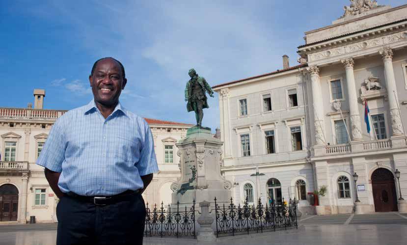 Dr. Peter Bossman, Mayor of Piran. The first black mayor of a Slovenian city. #Portoroz&Piran Piran is a walled town, but it has always been an open and metropolitan place.